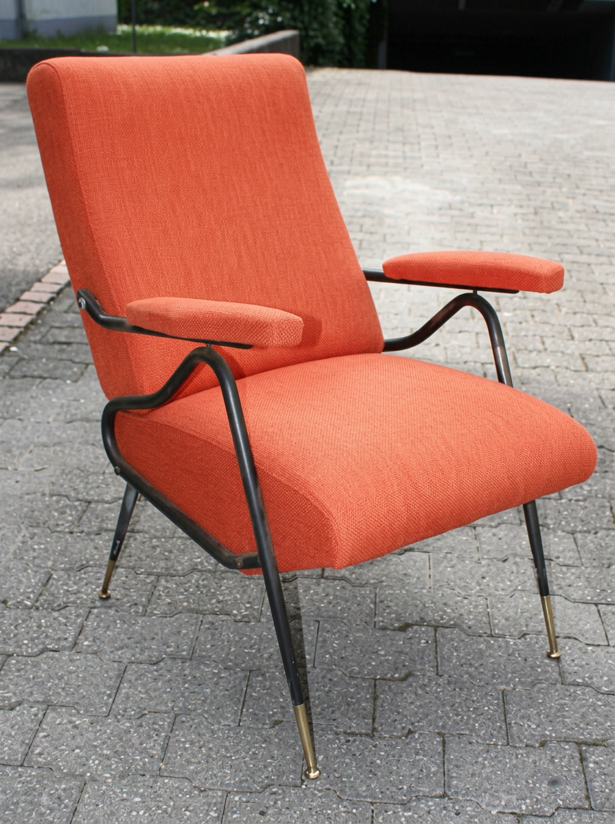 Fauteuil, neu gepolstert, von BAUM, Fredy Fritz